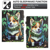 Amazon Kindle 11th Generation (2022) Læder Flip Cover m. Ståfunktion & Kortholder - Corgi