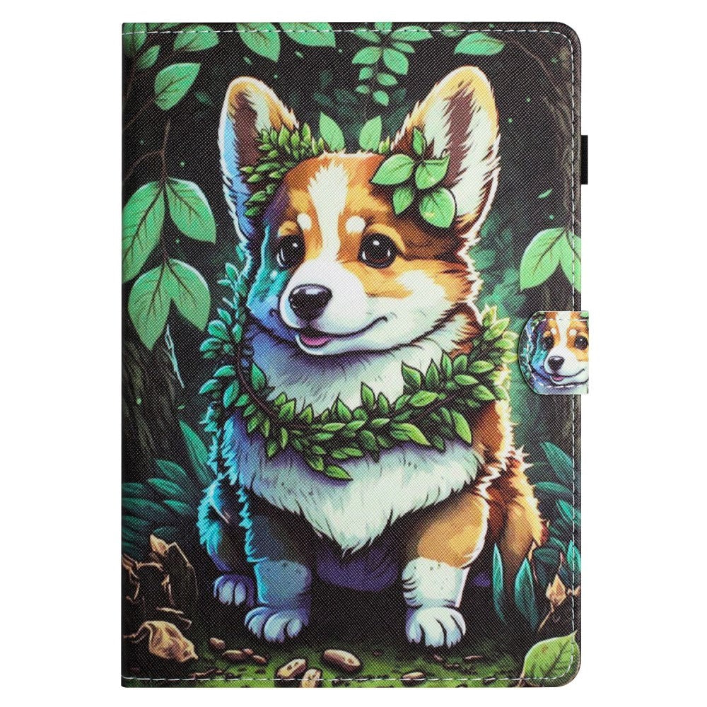 Amazon Kindle 11th Generation (2022) Læder Flip Cover m. Ståfunktion & Kortholder - Corgi