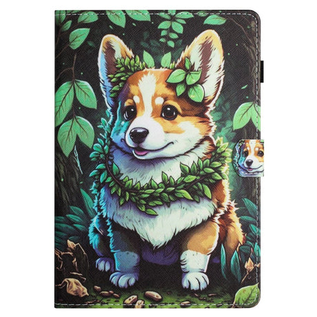 iPad 10.9" (2022) Læder Flip Cover m. Ståfunktion & Kortholder - Corgi