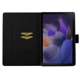 Samsung Galaxy Tab A9 Læder Flip Cover m. Ståfunktion & Kortholder - Lyserød Blomster