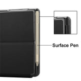 Microsoft Surface Go 4 - EIDERWOOD Kunstlæder Flip Cover - Sort