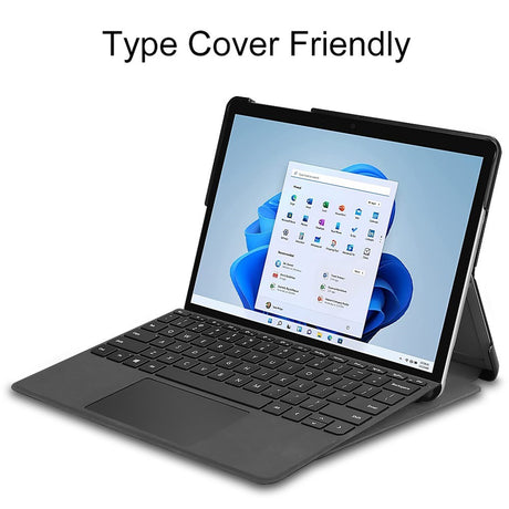 EIDERWOOD Microsoft Surface Go 4 Læder Cover med Ståfunktion - "Don't Touch Me"