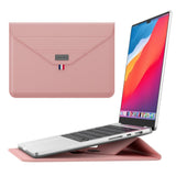 Laptop / MacBook Sleeve 13-14" (32 x 24 cm) m. Tri-fold Ståfunktion - Pink