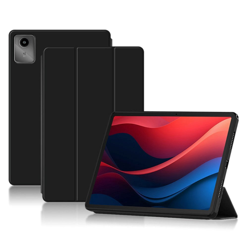 Lenovo Tab M11 Tri-Fold Læder Flip Cover - Sort