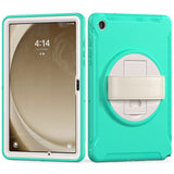 Samsung Galaxy Tab A9+ (Plus) Håndværker Bagside Cover m. Håndholder & Kickstand - Mintgrøn