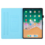 iPad Air (2022 / 2020) / Pro 11 (2022 / 2021 / 2020 / 2018) Læder Flip Cover m. Ståfunktion & Kortholder - Grøn / Guld Marmor