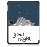 OnePlus Pad Go Læder Flip Cover m. Tri-fold Stand & Vågeblus Funktion - "Good Night"