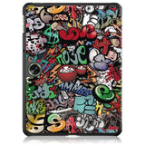 OnePlus Pad Go Læder Flip Cover m. Tri-fold Stand & Vågeblus Funktion - Graffiti