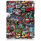 OnePlus Pad Go Læder Flip Cover m. Tri-fold Stand & Vågeblus Funktion - Graffiti