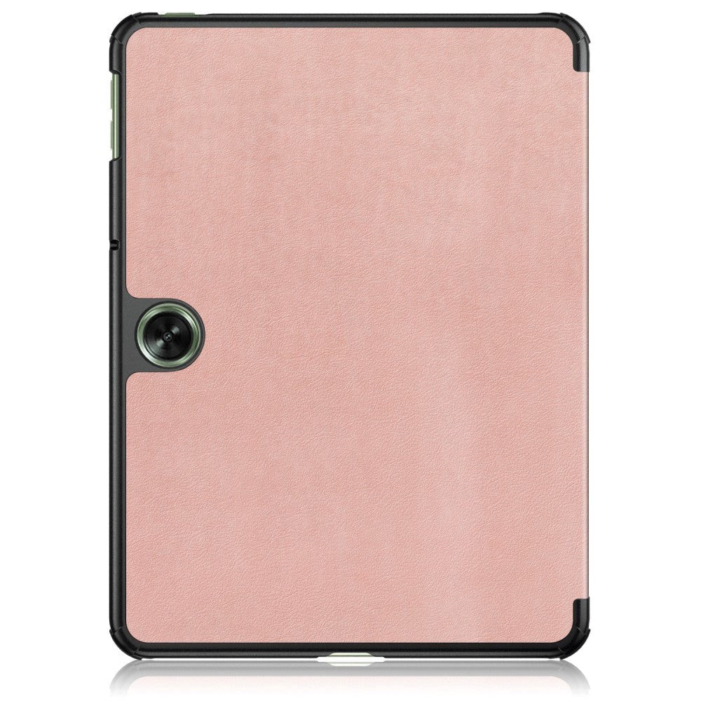 OnePlus Pad Go Tri-Fold Læder Flip Cover m. Standerfunktion - Rose Gold