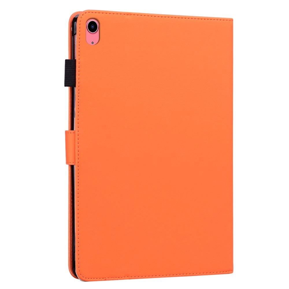 iPad 10.9" ( 2022) Læder Flip Cover m. Dyremotiv - Orange