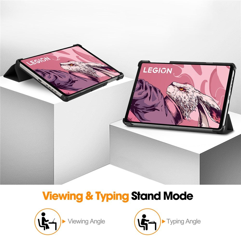 EIDERWOOD Lenovo Legion Tab (3. Gen.) 8.8" Kunstlæder Flip Tablet Cover - Sort
