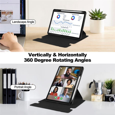 Lenovo Idea Tab 11" / Tab M11 EIDERWOOD Tablet Case m. Stylus Pen Holder - Sort