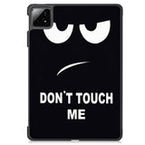 EIDERWOOD Xiaomi Pad 6S Pro Tri-Fold Kunstlæder Flip Cover m. Vågeblus Funktion - "Don't Touch Me"