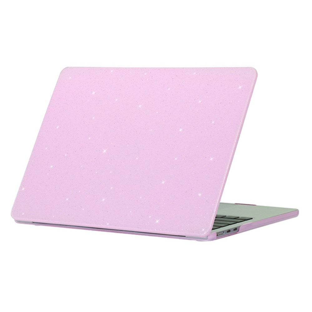 MacBook Air 15 M2/M3 (2023 2024) Hård Plastik Bærbar Cover m. Glitter Design - Lilla