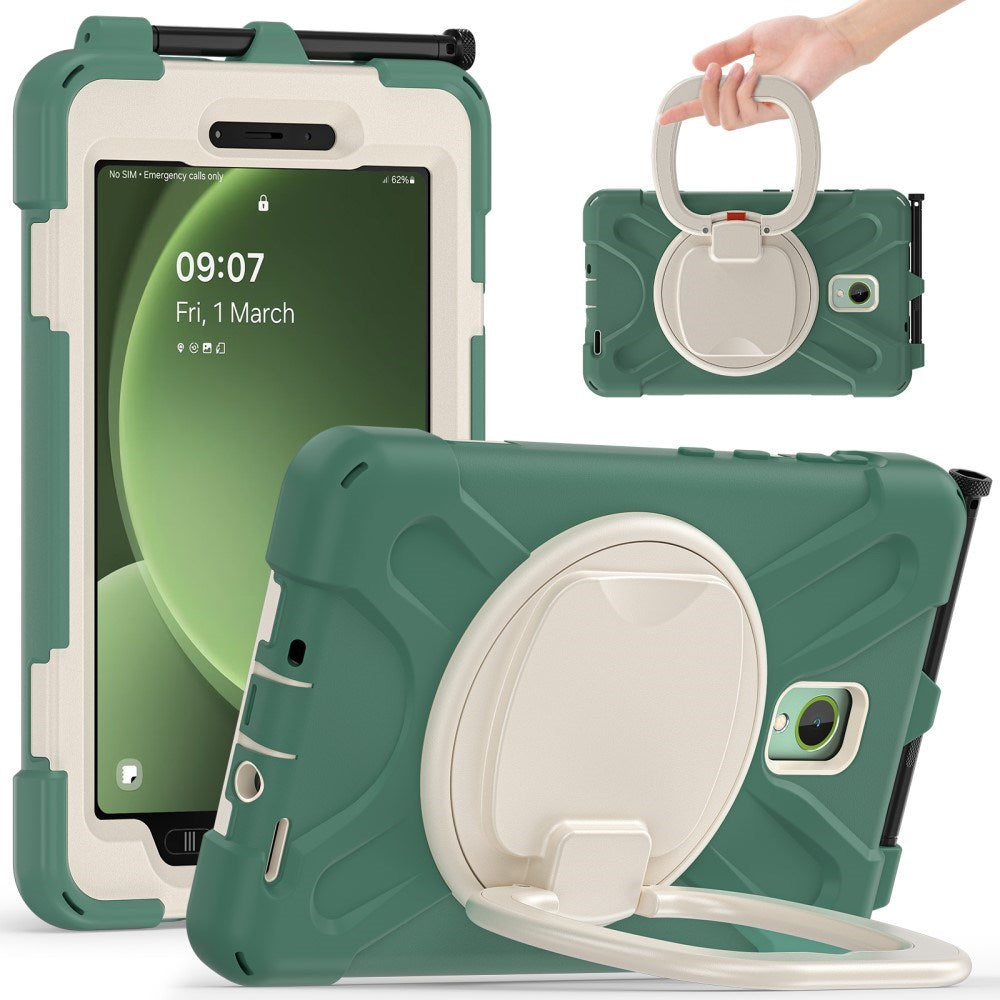 EIDERWOOD Samsung Galaxy Tab Active5 Håndværker Case - Kickstand & Håndholder - Grøn