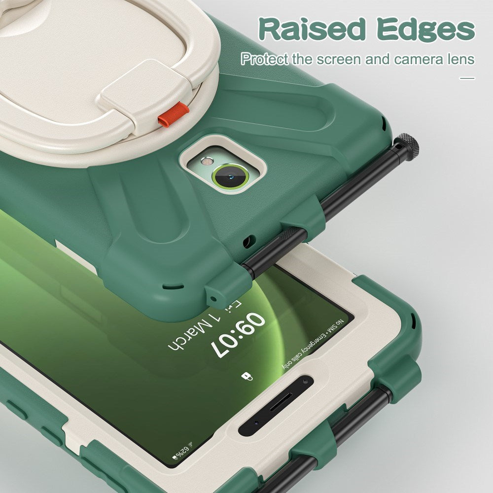 EIDERWOOD Samsung Galaxy Tab Active5 Håndværker Case - Kickstand & Håndholder - Grøn