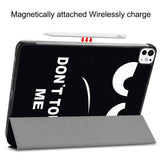 EIDERWOOD iPad Pro 11" (2025 / 2024) Tri-Fold Kunstlæder Flip Cover m. Vågeblus Funktion - "Don't Touch Me"