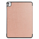 EIDERWOOD iPad Pro 11" (2024) Tri-Fold Læder Flip Cover - Rose Gold