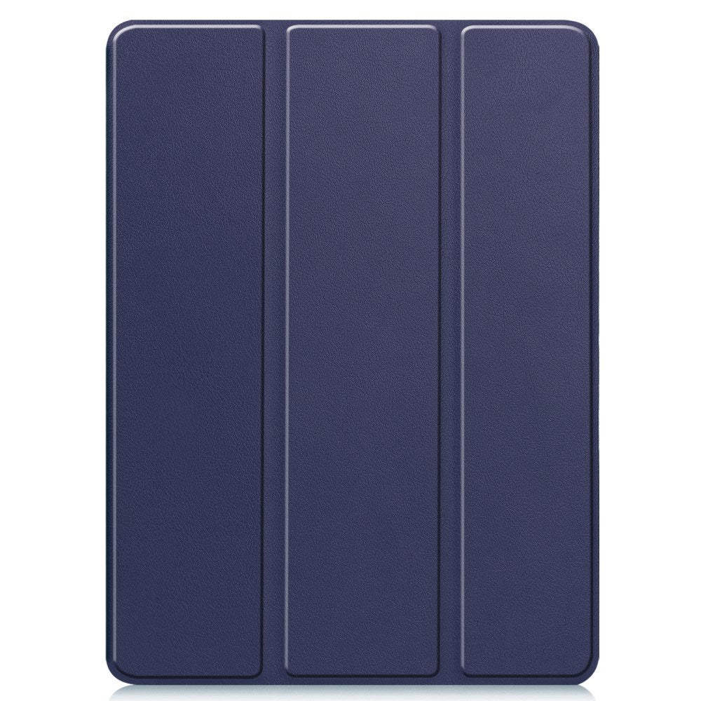 EIDERWOOD iPad Pro 11" (2024) Tri-Fold Kunst Læder Flip Cover m. Apple Pencil Holder - Blå