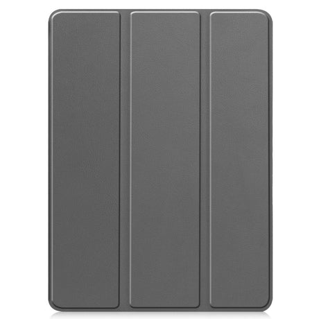 EIDERWOOD iPad Pro 11" (2024) Tri-Fold Kunst Læder Flip Cover m. Apple Pencil Holder - Grå