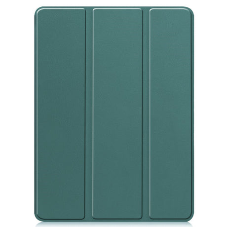 EIDERWOOD iPad Pro 11" (2024) Tri-Fold Kunst Læder Flip Cover m. Apple Pencil Holder - Grøn