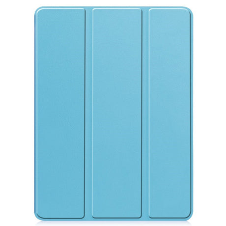 EIDERWOOD iPad Pro 11" (2024) Tri-Fold Kunst Læder Flip Cover m. Apple Pencil Holder - Blå