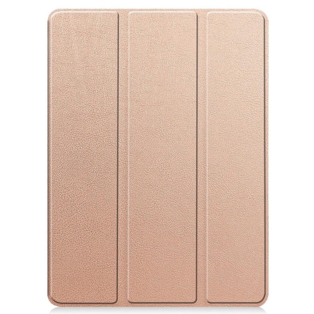 EIDERWOOD iPad Pro 11" (2024) Tri-Fold Kunst Læder Flip Cover m. Apple Pencil Holder - Rose Gold