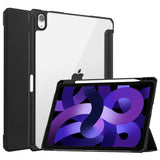 EIDERWOOD iPad Air 11" (2024) Hybrid Flip Cover m. Pen Holder - Sort & Gennemsigtig