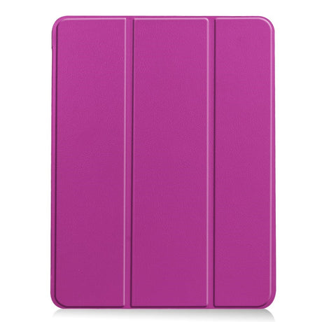 EIDERWOOD iPad Air 11" (2024) Litchi Tri-Fold Læder Flip Cover m. Apple Pencil Holder - Lilla