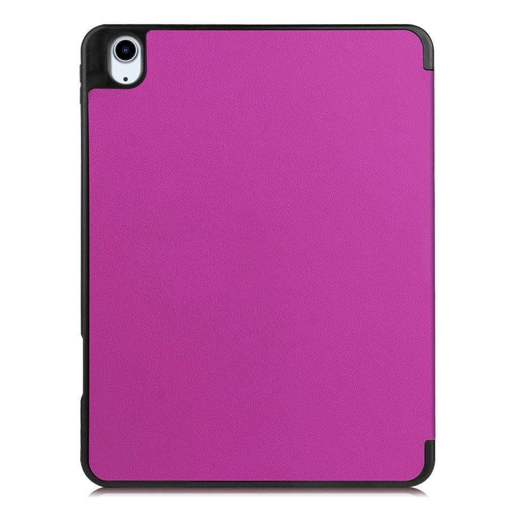 EIDERWOOD iPad Air 11" (2024) Litchi Tri-Fold Læder Flip Cover m. Apple Pencil Holder - Lilla