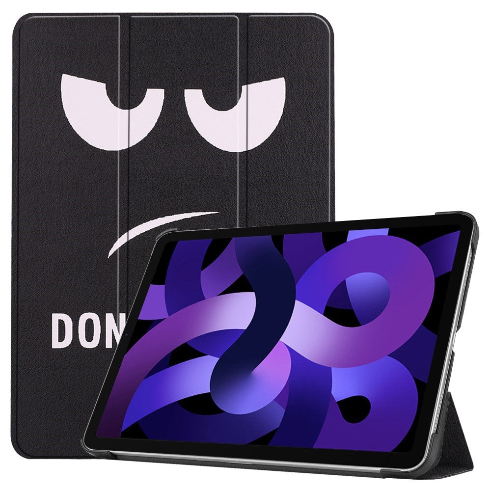 EIDERWOOD iPad Air 11" (2024) Tri-Fold Kunstlæder Flip Cover m. Vågeblus Funktion - "Don't Touch Me"