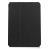 EIDERWOOD iPad Air 11" (2024) Litchi Tri-Fold Læder Flip Cover - Sort