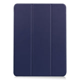 EIDERWOOD iPad Air 11" (2024) Litchi Tri-Fold Læder Flip Cover - Blå