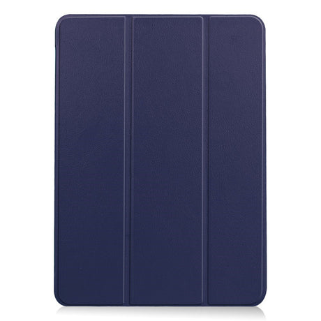 EIDERWOOD iPad Air 11" (2024) Litchi Tri-Fold Læder Flip Cover - Blå