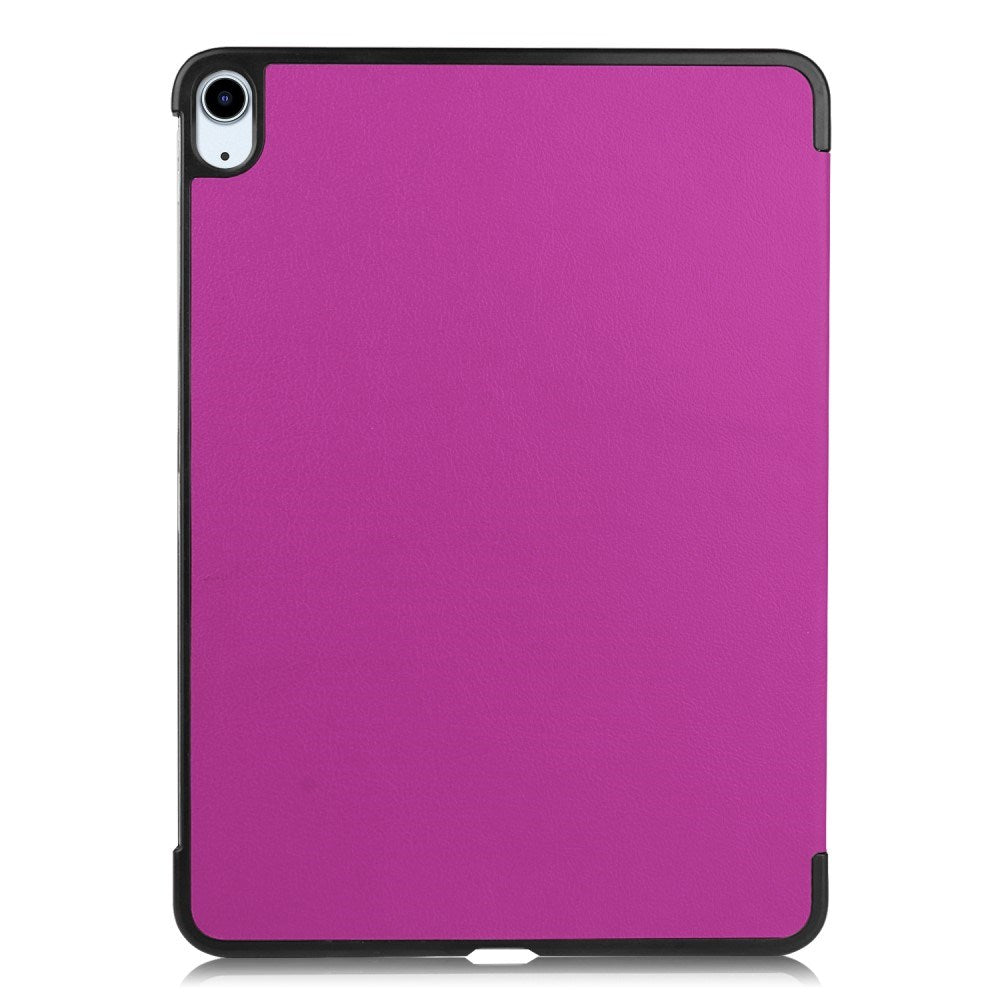 EIDERWOOD iPad Air 11" (2024) Litchi Tri-Fold Læder Flip Cover - Lilla