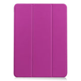 EIDERWOOD iPad Air 11" (2024) Litchi Tri-Fold Læder Flip Cover - Lilla