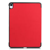 EIDERWOOD iPad Air 11" (2024) Litchi Tri-Fold Læder Flip Cover - Rød