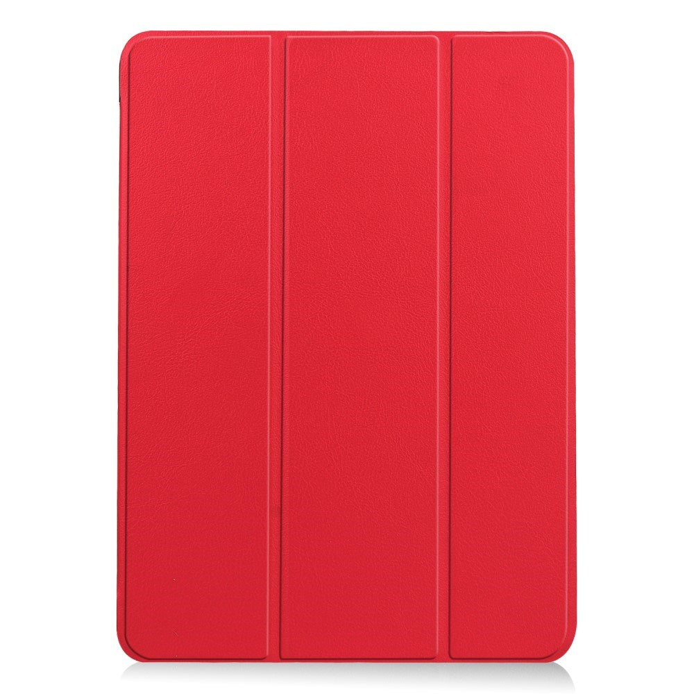 EIDERWOOD iPad Air 11" (2024) Litchi Tri-Fold Læder Flip Cover - Rød