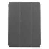 EIDERWOOD iPad Air 11" (2024) Litchi Tri-Fold Læder Flip Cover - Grå