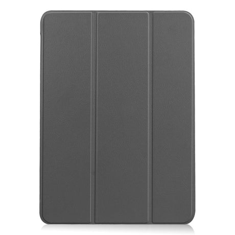 EIDERWOOD iPad Air 11" (2024) Litchi Tri-Fold Læder Flip Cover - Grå