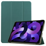 EIDERWOOD iPad Air 11" (2024) Litchi Tri-Fold Læder Flip Cover - Grøn