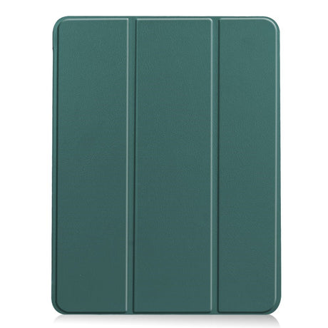 EIDERWOOD iPad Air 11" (2024) Litchi Tri-Fold Læder Flip Cover - Grøn