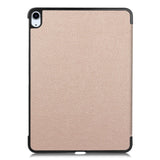 EIDERWOOD iPad Air 11" (2024) Litchi Tri-Fold Læder Flip Cover - Guld