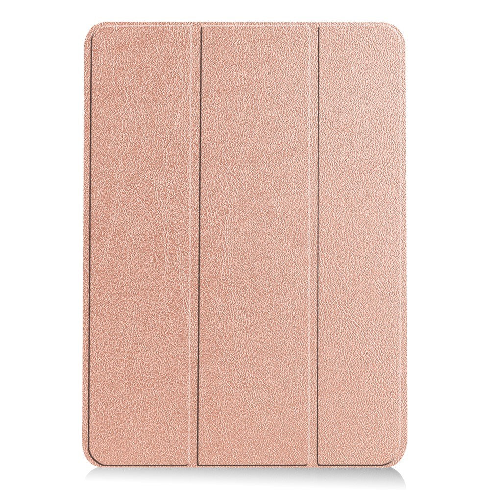 EIDERWOOD iPad Air 11" (2024) Litchi Tri-Fold Læder Flip Cover - Rose Gold