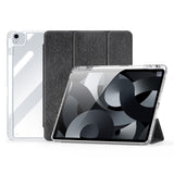 iPad Air 13" (2024) DUX DUCIS Unid Series Tri-Fold Flip Cover - Gennemsigtig / Sort