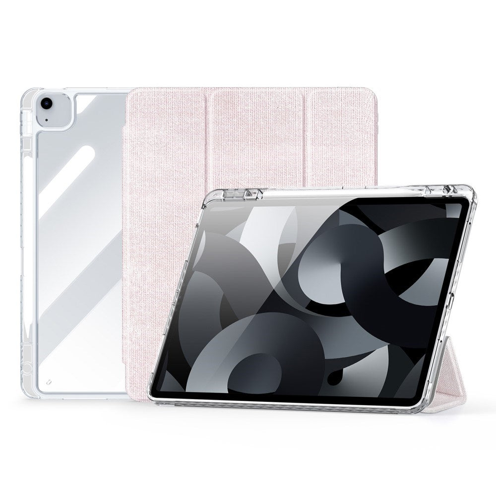 iPad Air 13" (2024) DUX DUCIS Unid Series Tri-Fold Flip Cover - Gennemsigtig / Pink