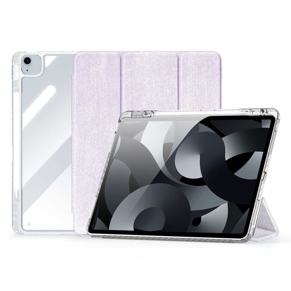 iPad Air 13" (2024) DUX DUCIS Unid Series Tri-Fold Flip Cover - Gennemsigtig / Lilla