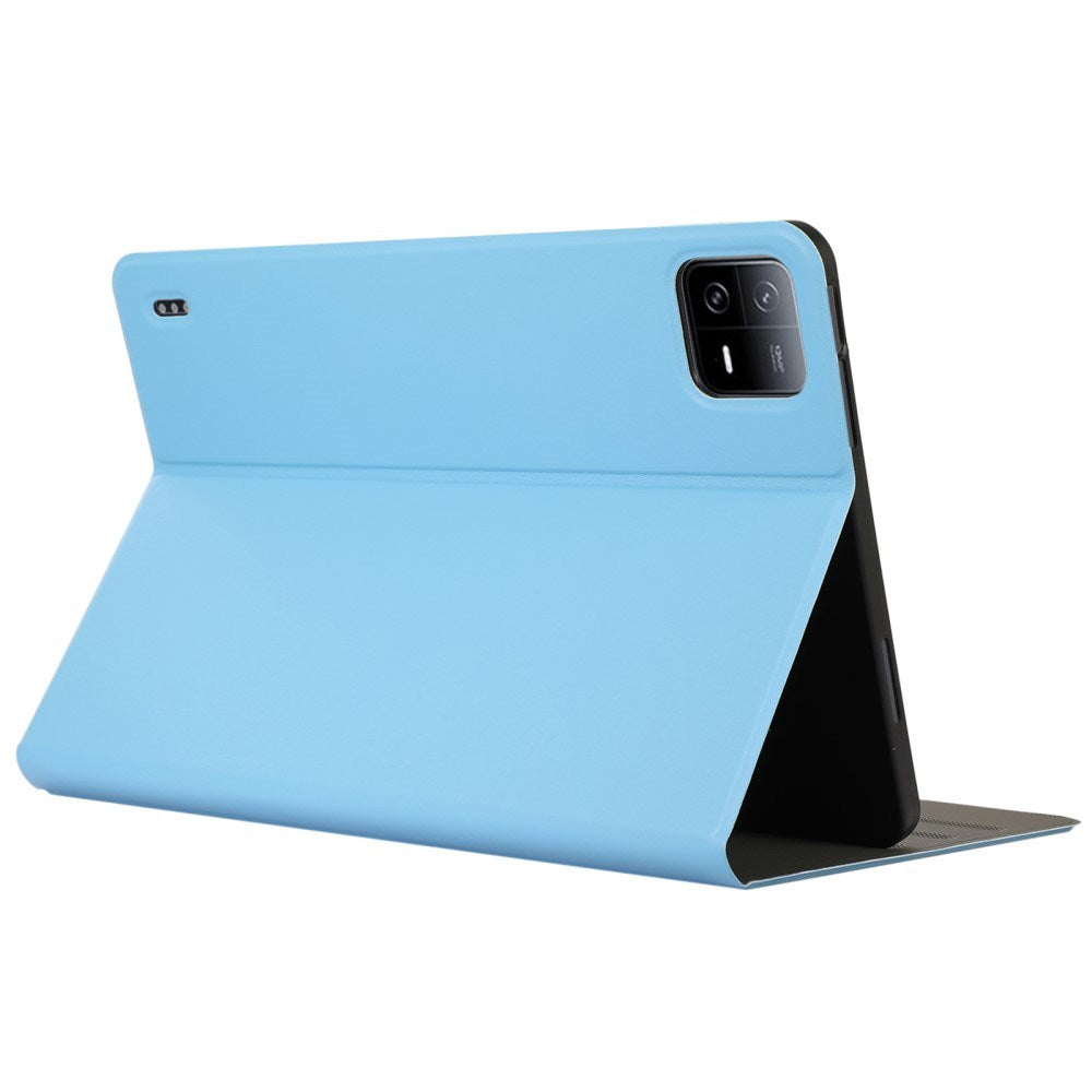 EIDERWOOD Xiaomi Pad 6S Pro Vegansk Læder Tablet Flip Cover m. Ståfunktion - Lyseblå