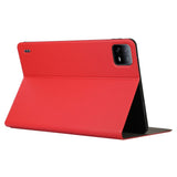 EIDERWOOD Xiaomi Pad 6S Pro Vegansk Læder Tablet Flip Cover m. Ståfunktion - Rød